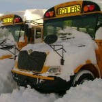 Snowy bus